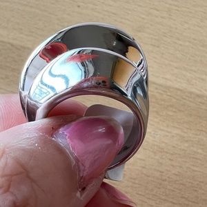 ALEXIS BITTAR FINE COLLECTION 925 STERLING SILVER MARQUIS RIDGED RING BRAND NEW